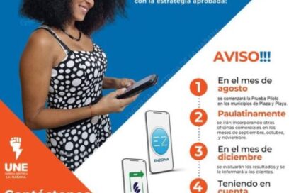 Probarán modalidad de pagar electricidad sin usar efectivo en Plaza y Playa