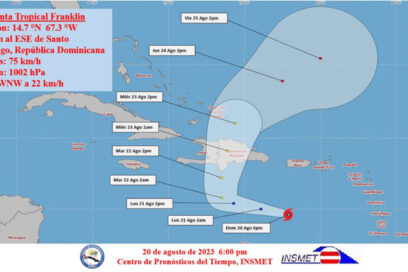 Aviso de ciclón tropical: Se formó la tormenta tropical Franklin