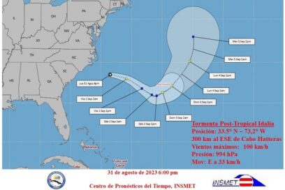 Idalia se convierte en un organismo Post-tropical