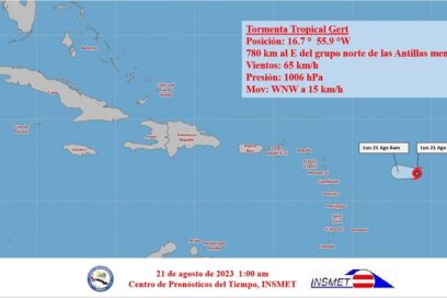 Aviso de ciclón tropical No.4 : la depresión tropical Gert se disipará