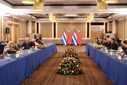 Díaz-Canel y Xi Jinping en Sudáfrica