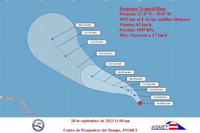 Se formó la tormenta tropical Rina en el Atlántico central