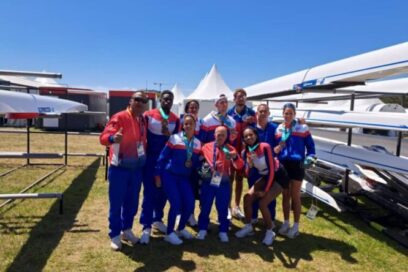 Nuestros remeros en Laguna Grande: ¡virtuosos y guapos!