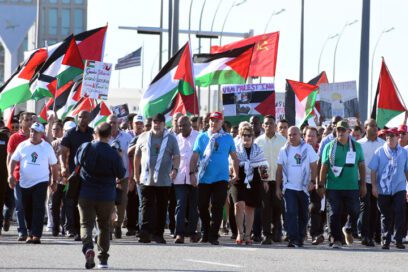 Díaz-Canel y Marrero en la marcha por Palestina (+ Fotos y video)