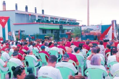 Celebran acto por el Día del Trabajador Eléctrico en Sancti Spíritus
