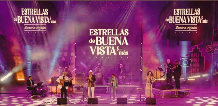 El espectáculo Estrellas del Buena Vista y más, se estrenó en el Teatro Leal (La Laguna, Tenerife) el 12 de marzo de 2023. Las entradas se agotaron en 24 horas y la excelente acogida, tanto del público como de la crítica especializada, hizo que los promotores organizaran otros dos conciertos en la isla. Durante el verano de 2023, han ofrecido exitosísimos conciertos en varios puntos de la geografía española (Vigo, Santiago de Compostela, Asturias, Mallorca, Murcia, Madrid...), también en Bélgica, Alemania y Colombia. Foto: Cortesía Pancho Amat