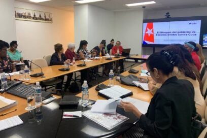 Federación de Mujeres Cubanas debate sobre efectos del bloqueo