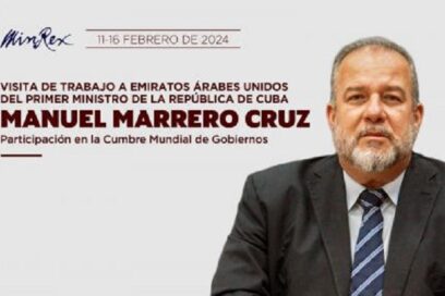 Primer Ministro cubano participará en Cumbre de gobiernos en EAU