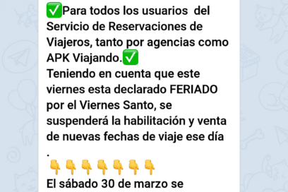 Cambios en habilitación y venta de pasajes el Viernes Santo