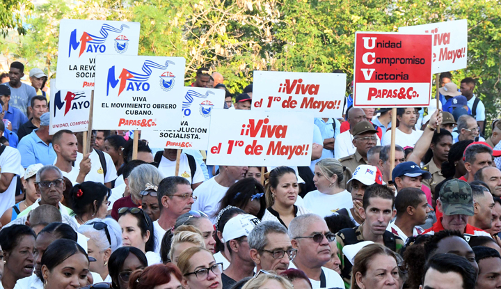 Celebran en La Habana acto provincial por el Primero de Mayo • Trabajadores