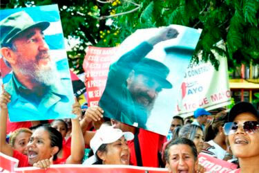 Workers and family members from rural communities who cannot attend the parades in the main cities and towns participate in the neighborhood events. Photo: La Demajagua