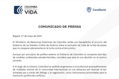 Colombia pide a EEUU desvincular a Cuba de toda lista terrorista