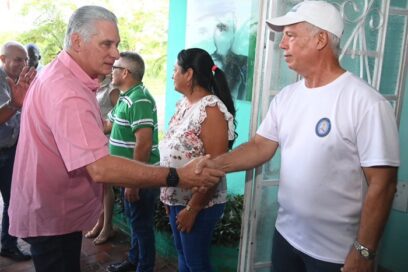 Presidente cubano recorre entidades productivas de Ranchuelo