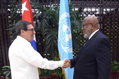 Canciller cubano se reúne con presidente de la Asamblea General