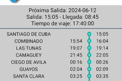 EN 500 CARACTERES: Itinerarios de trenes 11 y 12 Santiago-Habana