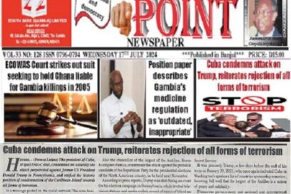 Prensa gambiana destaca histórica posición de Cuba de rechazo al terrorismo