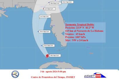 Se forma la tormenta tropical Debby en el golfo de México