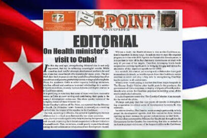 Los vínculos Gambia-Cuba son un ejemplo para el mundo, asegura editorial de diario The Point