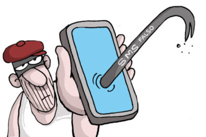 EN 500 CARACTERES Estafa con SMS falso