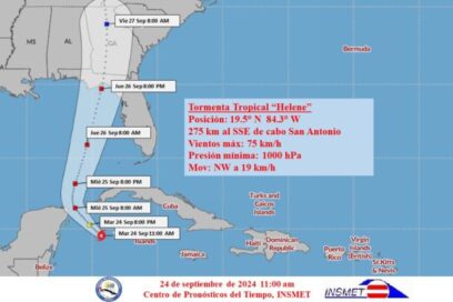 AVISO 1 (11 a.m.): Se forma Helen, octava tormenta tropical de la temporada