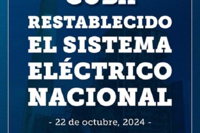 Avanza a paso seguro restablecimiento del sistema eléctrico
