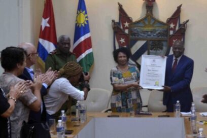 Recibió Presidente de la Asamblea Nacional de Namibia la Condición de Visitante Distinguido de la Universidad de La Habana