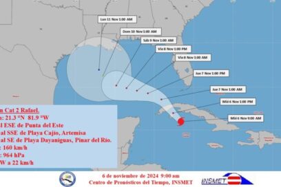 Cobertura especial (día 6): Rafael ya es un huracán categoría 3