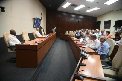 Informa Órgano Económico Social del Consejo de Defensa Nacional preparativos ante paso del ciclón Rafael y para la recuperación