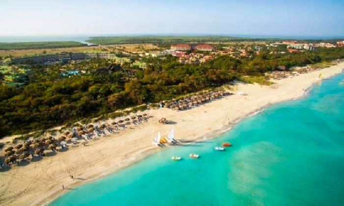 Aerial view of Meliá Las Antillas beach. Photo: Taken from Meliá Cuba's blog