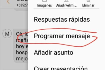 EN 500 CARACTERES Programar envío de SMS