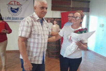 Electa delegada directa al 22 Congreso de la CTC en la Ronera San José