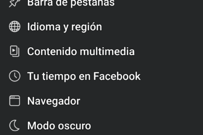 EN 500 CARACTERES Modo Oscuro en Facebook