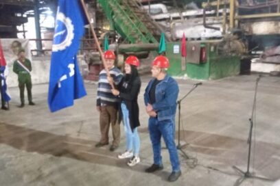 Bandera Proeza Laboral a colectivos del Boris Luis Santa Coloma