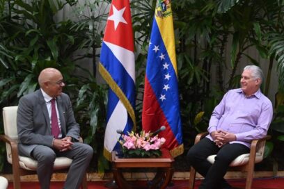 Recibe Díaz-Canel al Presidente de la Asamblea Nacional de Venezuela