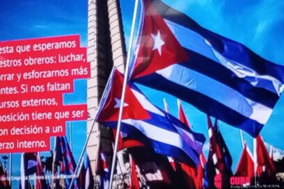 Predominará la bandera de la patria en la celebración proletaria