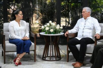 Dialoga Presidente Cubano con la Secretaria General de Morena