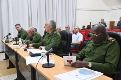 Preside Díaz-Canel iniciación del ejercicio Meteoro 2025