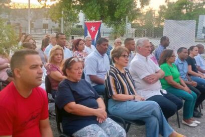 Asistió Díaz-Canel a barrio debate cederista por el deber patrio y antimperialista en La Habana