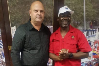 Sostiene Osnay Colina fraternal encuentro con secretario general del Partido Comunista de Sudáfrica
