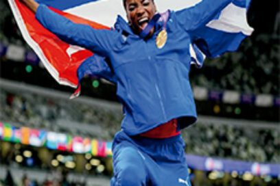 Una reina y dos escoltas en el Mundial de Atletismo