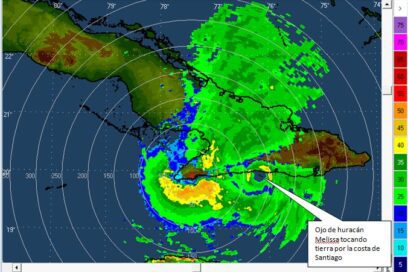Melissa se adentra en territorio cubano