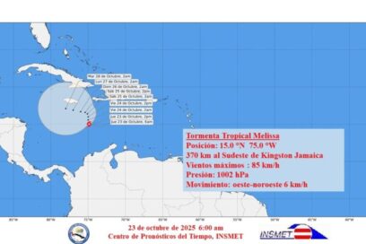 AVISO 6 (6 PM): Melissa continúa con lento movimiento en el mar Caribe (+video)