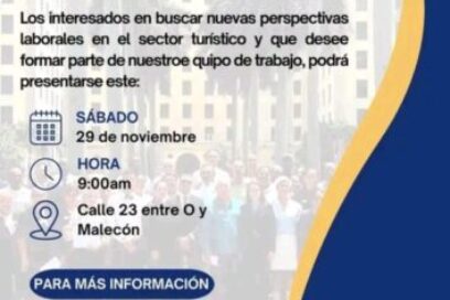 Feria de Empleo Hotel Nacional, oportunidades laborales en el sector turístico