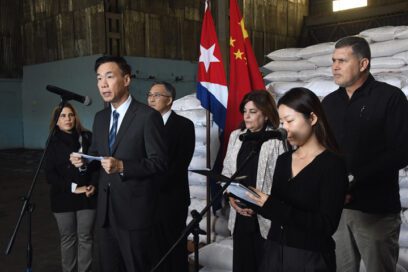 Cuba Recibe Donativo de Arroz de China en Acto de Agradecimiento