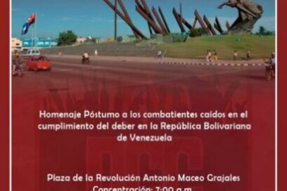 Santiagueros rendirán tributo a combatientes caídos en Venezuela 