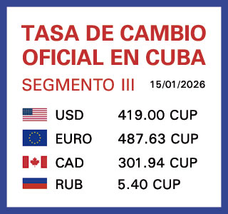 Tasa de cambio en Cuba