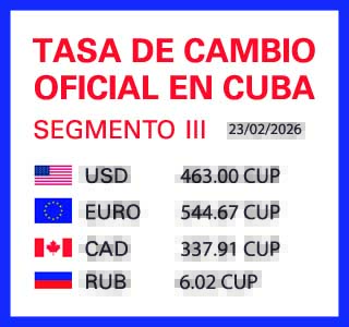 Tasa de cambio en Cuba
