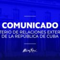 Comunicado del Ministerio de Relaciones Exteriores de la República de Cuba