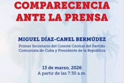Presidente cubano comparecerá ante los medios este viernes 13 de marzo