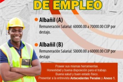 Construcciones CATEY SRL oferta plazas vacantes